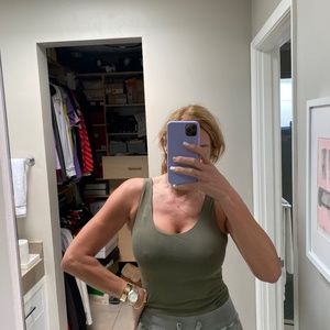 House of Harlow tank bodysuit army green